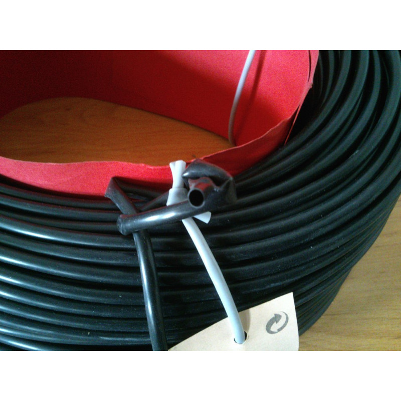 Macarrón negro para cables. Ø 4mm.